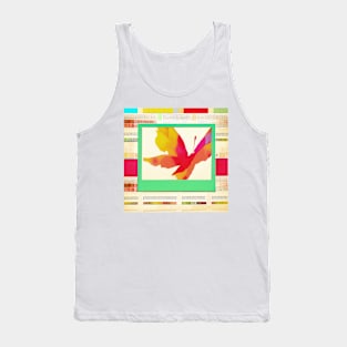 Coral Butterfly Collage Tank Top